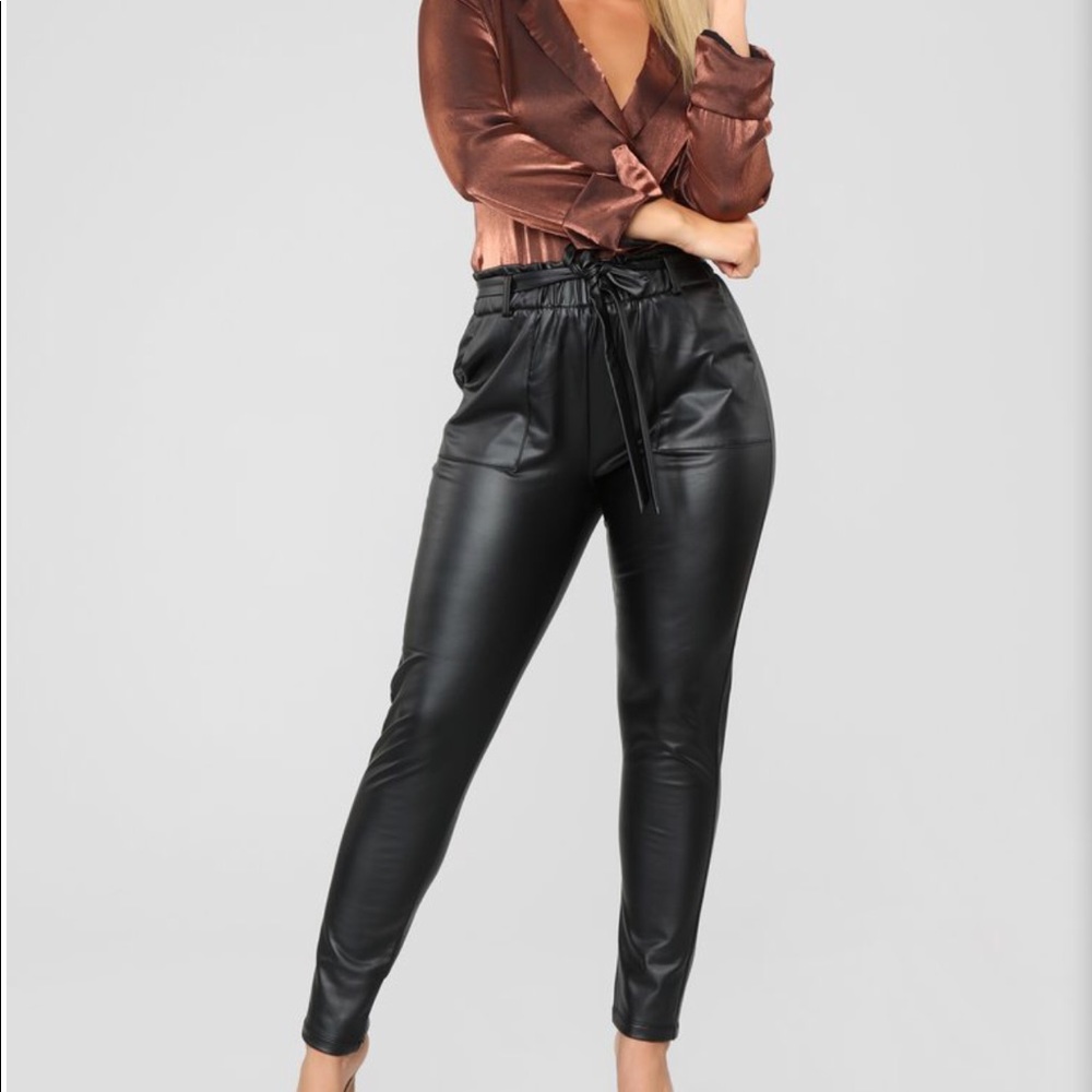 Eat your Heart out Faux leather Trouser •NEW•